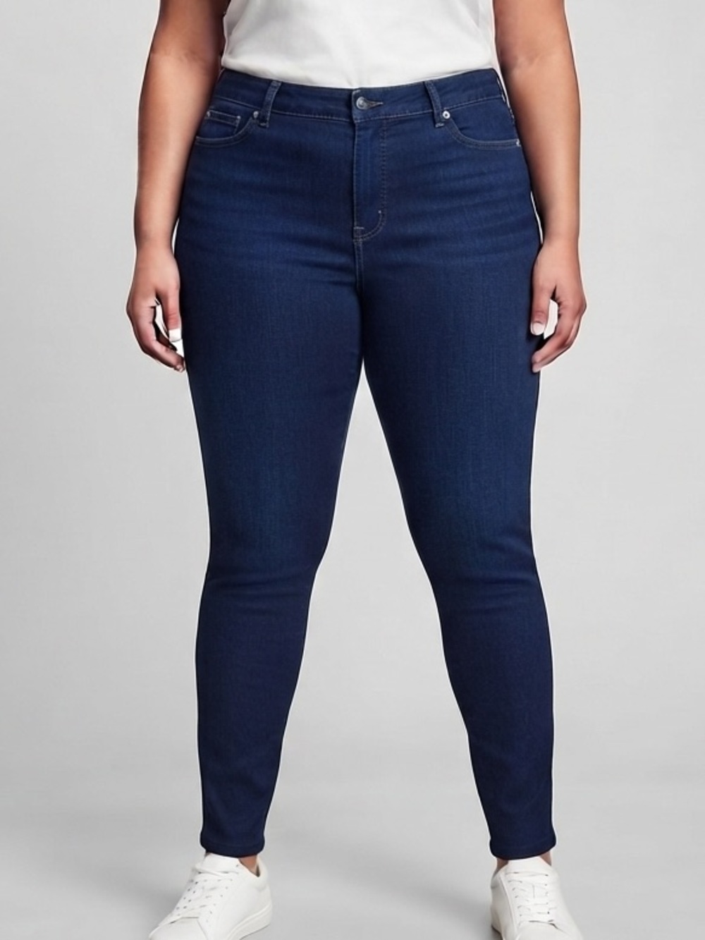 OLD NAVY ROCKSTAR Mid-Rise Stretch Cotton Pants in Dark Navy size 18